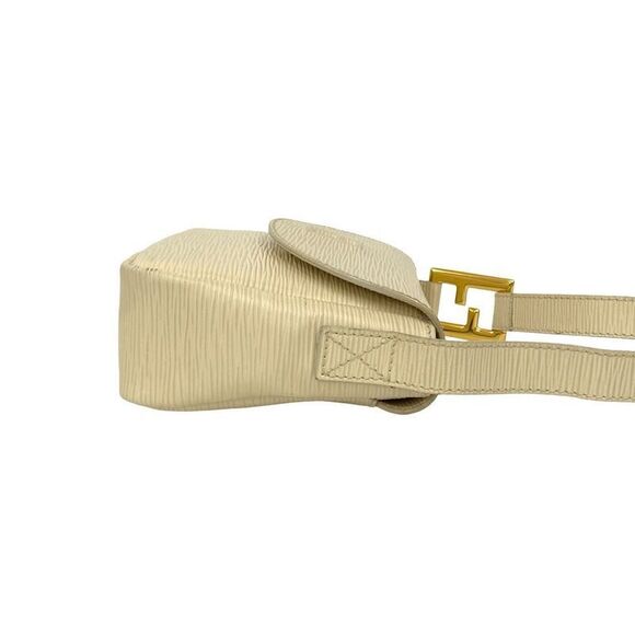 Fendi Vintage FF Logo Epi Leather Genuine Leather Shoulder Bag Pochette Sacoche - Picture 6 of 10